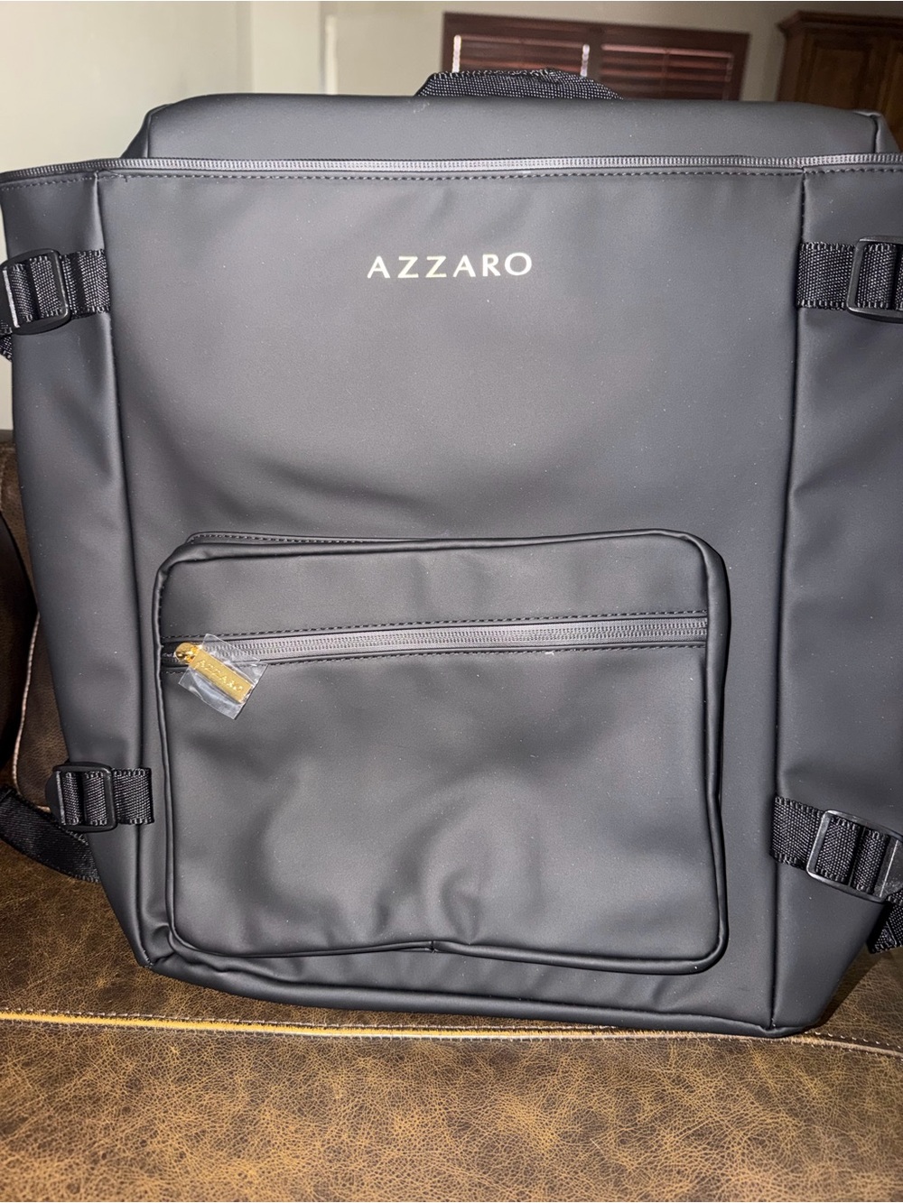 Azzaro Men's Black Waterproof Backpack